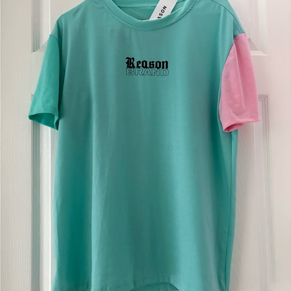 Reason Green and Pink Short Sleeve Tee